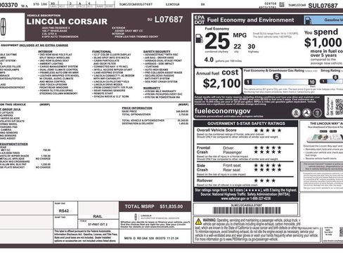 New 2025 Lincoln Corsair Reserve image 33