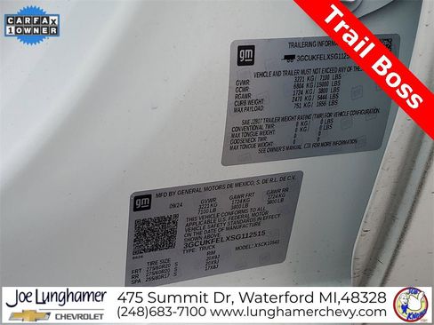 New 2025 Chevrolet Silverado 1500 LT Trail Boss w/ Convenience Package II image 91