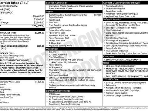 New 2026 Chevrolet Tahoe LT w/ Comfort Package image 4