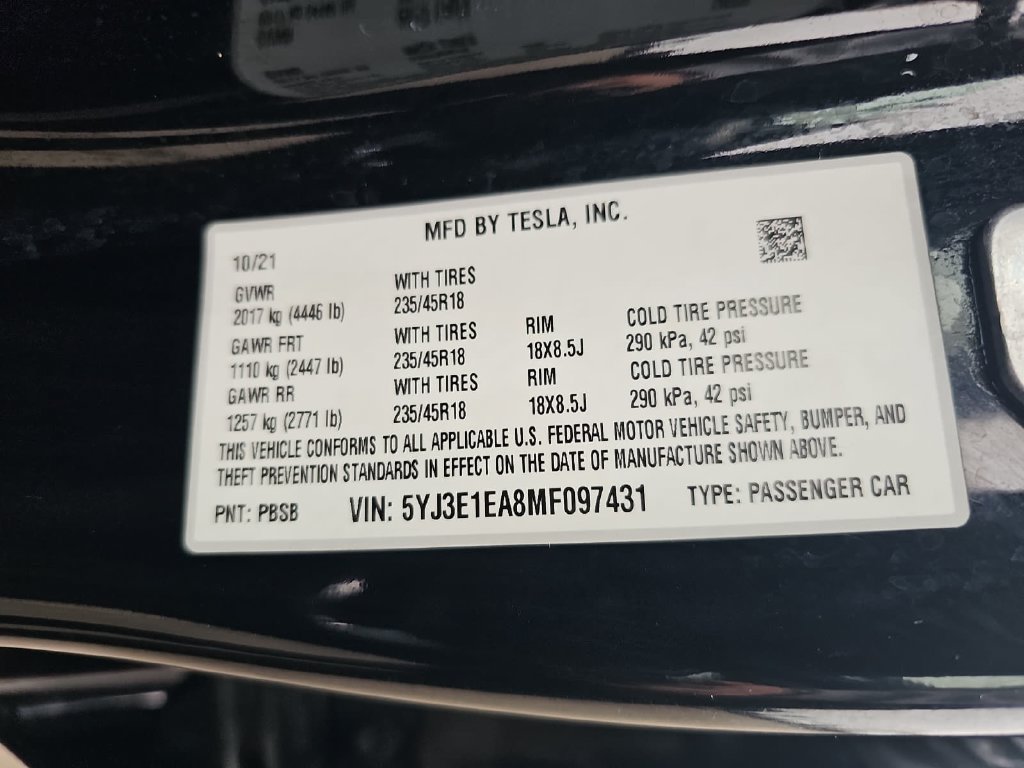 Used 2021 Tesla Model 3 Standard Range Plus RWD image 43