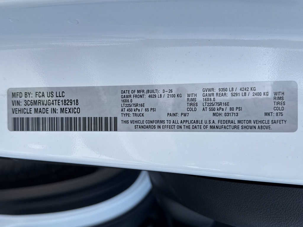 New 2026 RAM ProMaster 3500 w/ Advanced Safety Group FWD image 36