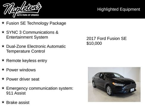 Used 2017 Ford Fusion SE w/ Fusion SE Technology Package FWD image 15