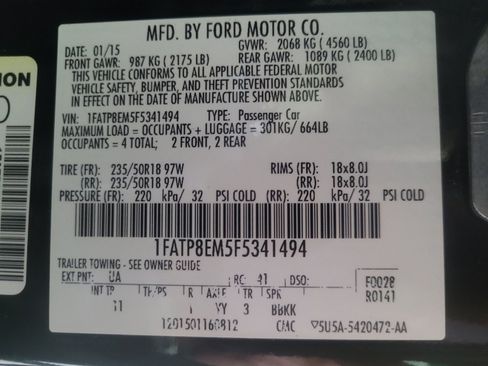 Used 2015 Ford Mustang Convertible w/ Equipment Group 051A RWD image 33
