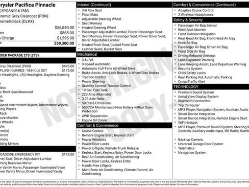 Used 2022 Chrysler Pacifica Pinnacle AWD/4WD image 7