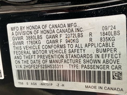 Certified 2025 Honda Civic Sport image 39