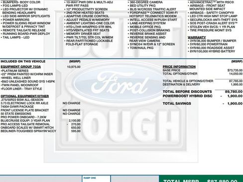Used 2024 Ford F150 Platinum w/ Equipment Group 703A Plus AWD/4WD image 2