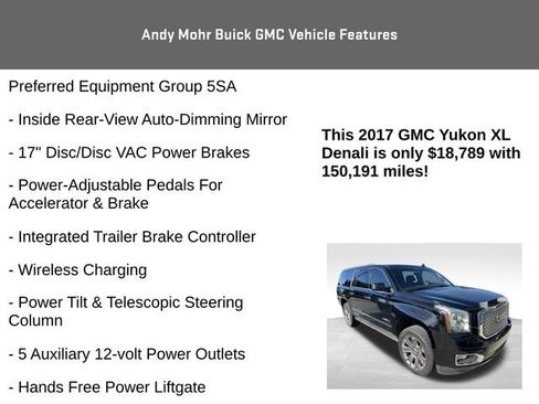 Used 2017 GMC Yukon XL Denali w/ Open Road Package AWD/4WD image 8