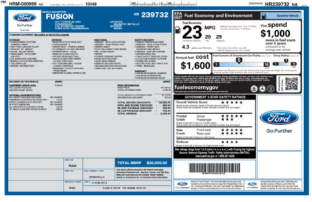 Used 2017 Ford Fusion SE AWD/4WD image 16