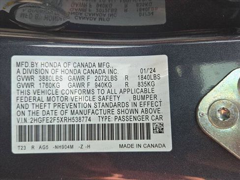 Used 2024 Honda Civic Sport image 23