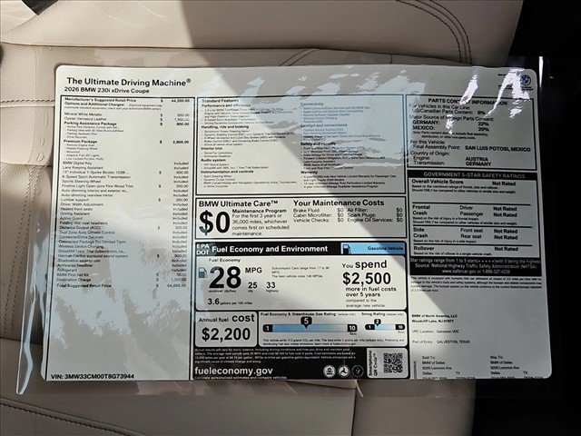 New 2026 BMW 230i xDrive Coupe w/ Premium Package AWD/4WD image 18