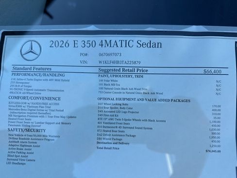 New 2026 Mercedes-Benz E 350 4MATIC Sedan image 10
