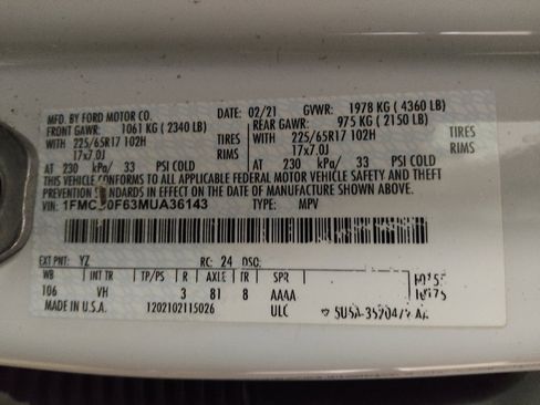 Used 2021 Ford Escape S FWD image 33