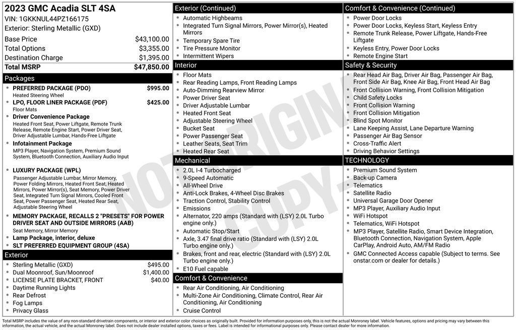 Used 2023 GMC Acadia SLT w/ Preferred Package AWD/4WD image 20
