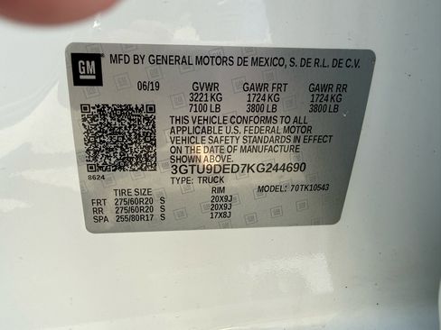 Used 2019 GMC Sierra 1500 SLT w/ SLT Premium Package image 49