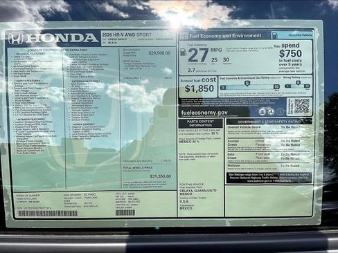 New 2026 Honda HR-V Sport image 26