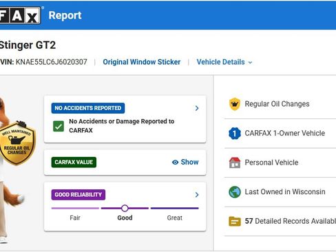 Used 2018 Kia Stinger GT2 AWD/4WD image 2