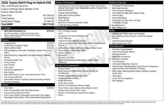 New 2026 Toyota RAV4 XSE w/ Weather Package AWD/4WD image 6