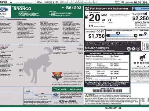 Certified 2022 Ford Bronco Outer Banks AWD/4WD image 39