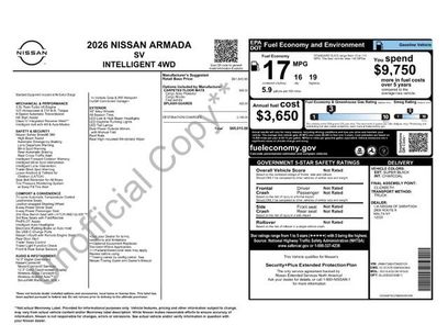 New 2026 Nissan Armada SV
