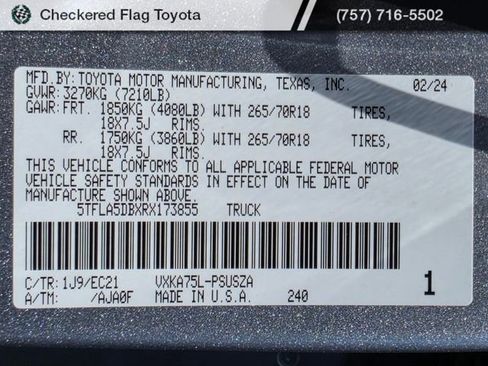 Used 2024 Toyota Tundra SR5 w/ TRD Off-Road Premium Package AWD/4WD image 24