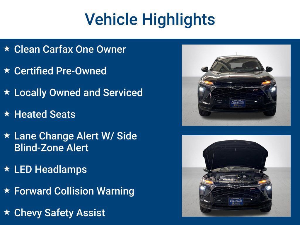 Certified 2025 Chevrolet Trax RS w/ Driver Confidence Package FWD image 3