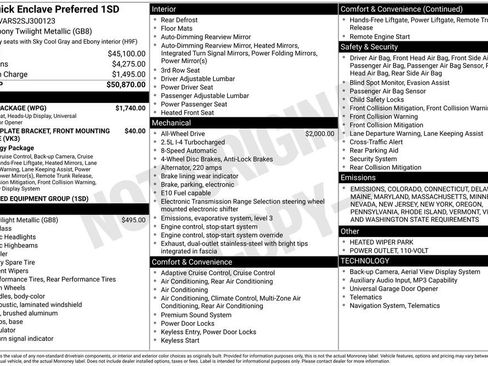 New 2025 Buick Enclave Preferred w/ Power Package image 6