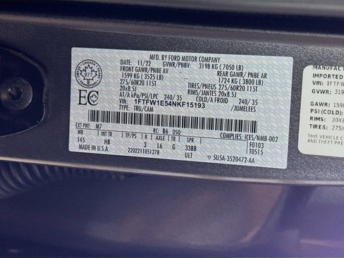 Used 2022 Ford F150 Lariat AWD/4WD image 27