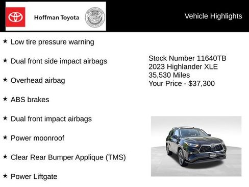 Used 2023 Toyota Highlander XLE AWD/4WD image 20