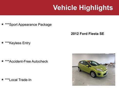 Used 2012 Ford Fiesta SE image 2