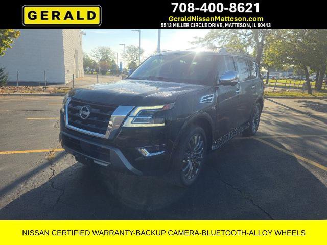 Certified 2021 Nissan Armada Platinum w/ Captain's Chairs Package AWD/4WD image 1