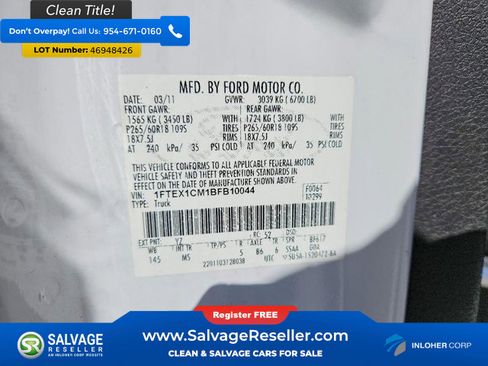 Used 2011 Ford F150 XLT w/ XLT Chrome Pkg image 16