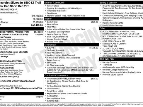 Used 2022 Chevrolet Silverado 1500 LT Trail Boss w/ LT Trail Boss Premium Package AWD/4WD image 38