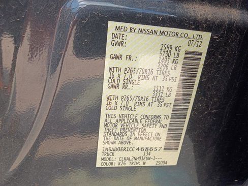 Used 2012 Nissan Frontier SV image 28
