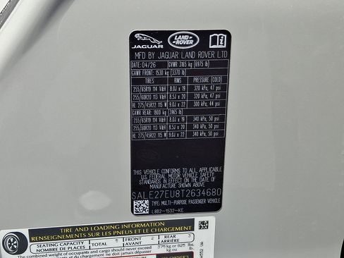 New 2026 Land Rover Defender 110 X-Dynamic SE AWD/4WD image 21