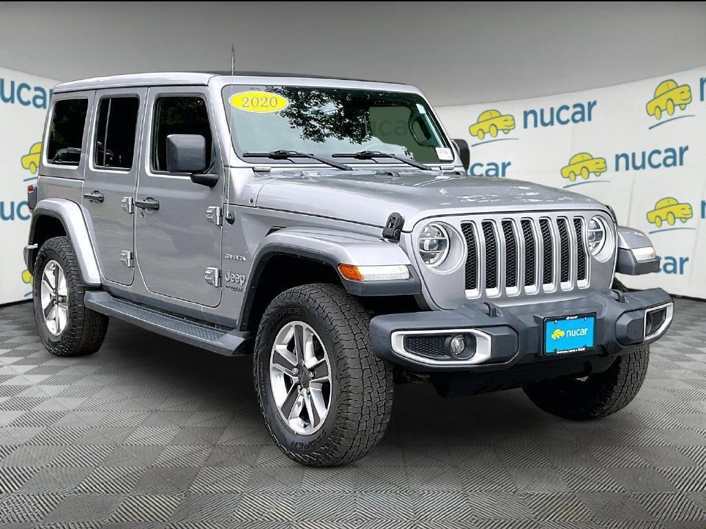 Used 2020 Jeep Wrangler Unlimited Sahara w/ Uconnect 4C Nav & Sound Group AWD/4WD image 1