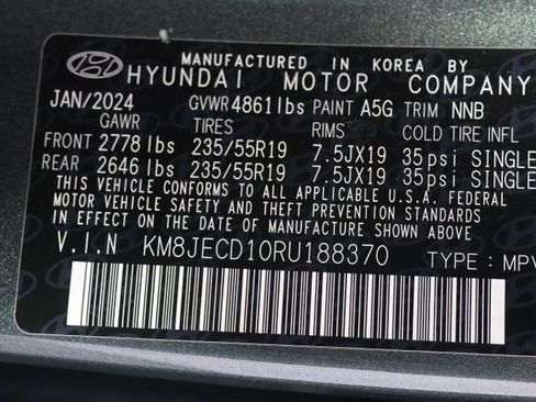 Certified 2024 Hyundai Tucson Limited AWD/4WD image 30