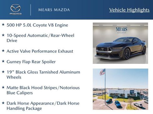 Used 2025 Ford Mustang Dark Horse w/ Dark Horse Handlin Package image 2