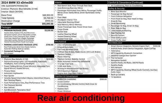 Used 2024 BMW X3 xDrive30i w/ Premium Package AWD/4WD image 23