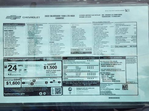 Used 2022 Chevrolet Silverado 1500 High Country image 7