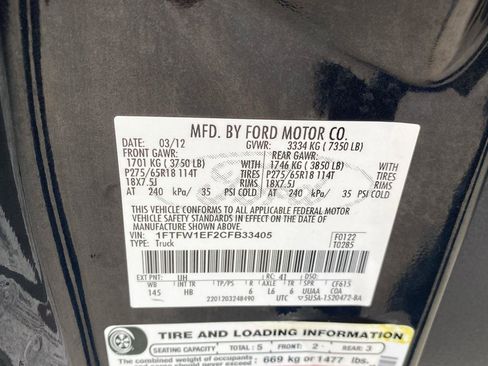 Used 2012 Ford F150 Lariat w/ Lariat Plus Pkg AWD/4WD image 16