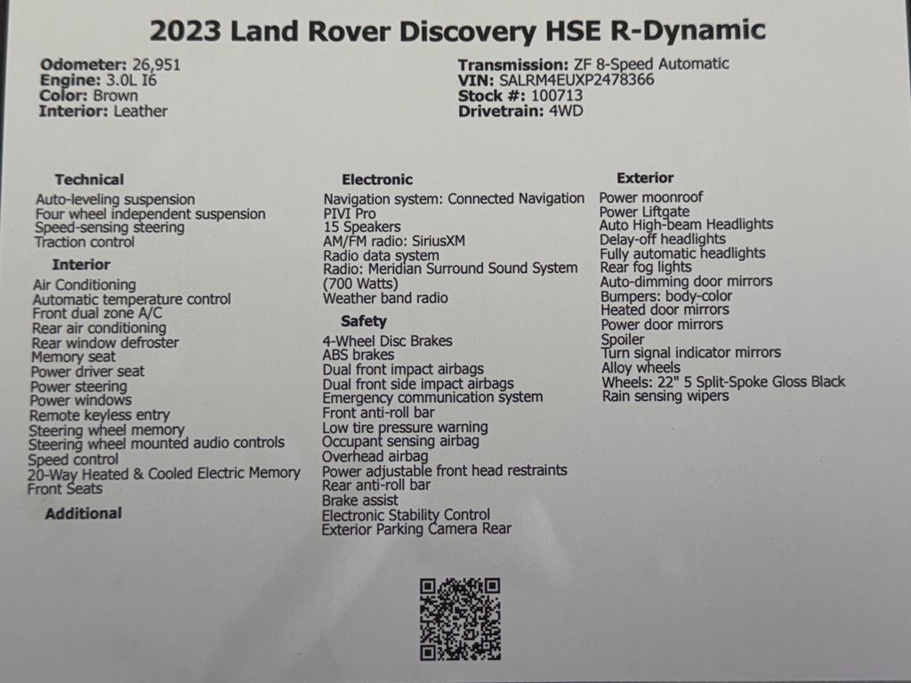 Used 2023 Land Rover Discovery HSE R-Dynamic AWD/4WD image 49