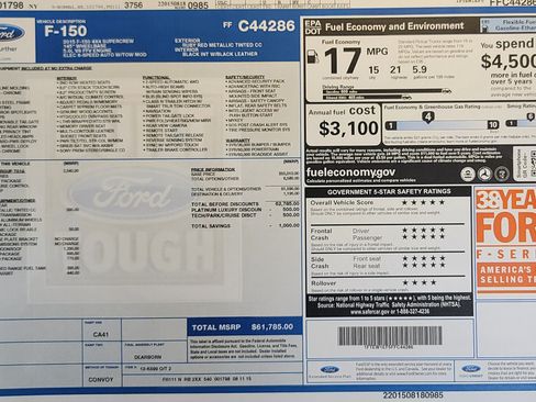 Used 2015 Ford F150 Platinum w/ Equipment Group 701A Luxury AWD/4WD image 2