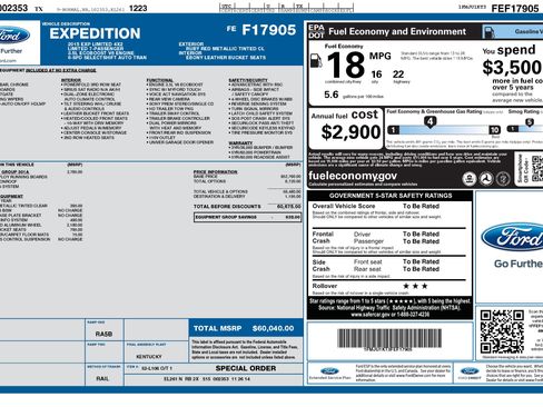 Used 2015 Ford Expedition Limited w/ Equipment Group 301A image 2