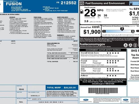 Used 2015 Ford Fusion SE w/ Equipment Group 202A FWD image 7