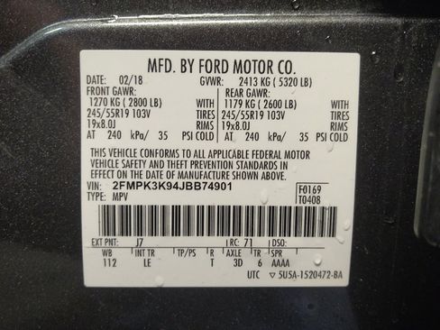 Used 2018 Ford Edge Titanium w/ Technology Package FWD image 33