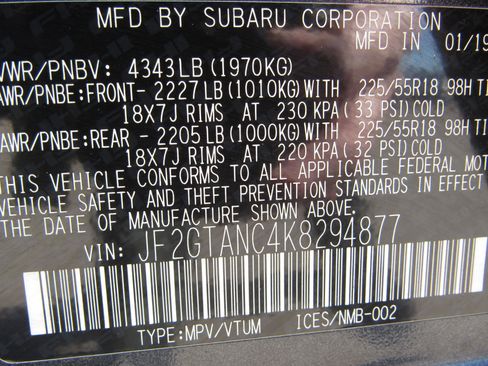 Used 2019 Subaru Crosstrek 2.0i Limited w/ Moonroof Package w/Navigation image 29