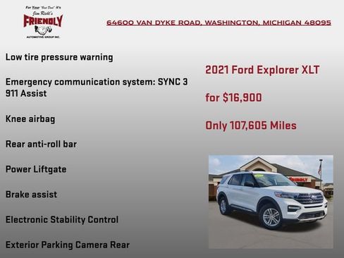 Used 2021 Ford Explorer XLT w/ Equipment Group 202A AWD/4WD image 20