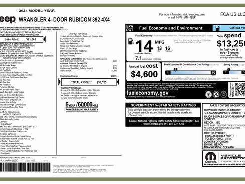 Certified 2024 Jeep Wrangler Unlimited Rubicon 392 image 4