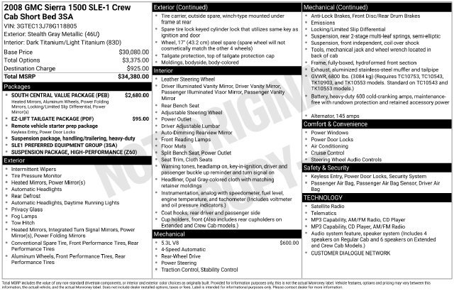 Used 2008 GMC Sierra 1500 SLE w/ South Central Value Package RWD image 2