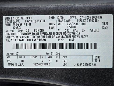 Used 2020 Ford Ranger XLT w/ Equipment Group 301A Mid image 28